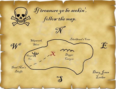 Pirate Map Template 1