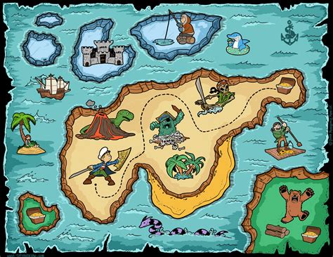 Pirate Map Template 5