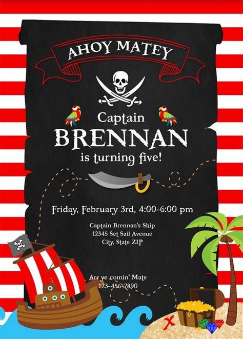 Pirate Party Invitation Template