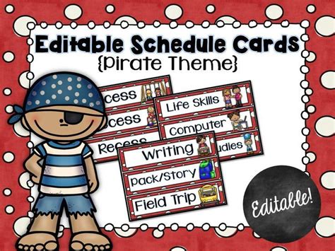 Pirate-Themed Schedule Printables