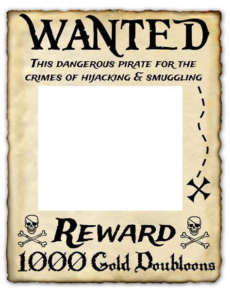 Pirate Wanted Poster Template 11