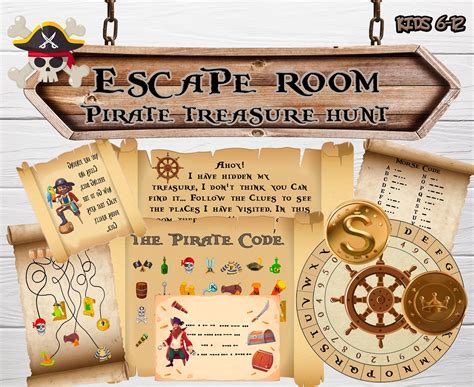 Pirate's den escape room printable