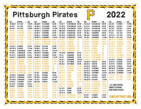 Pirates Social Media Schedule