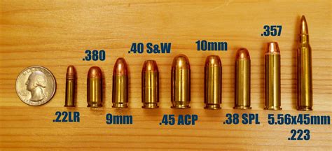 Image of pistol calibers