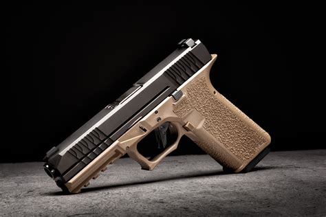 Semi-automatic pistols, such as the Glock 19, are popular for self-defense and law enforcement