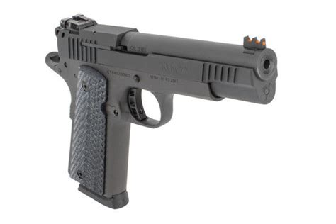 A pistol with adjustable sights