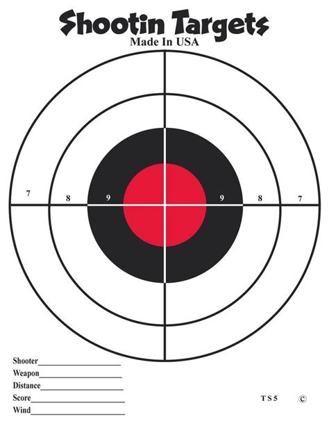 Pistol target printable with grid design