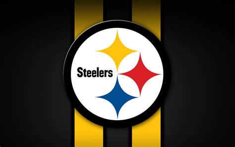 Pittsburgh Steelers logo with a yellow and black background