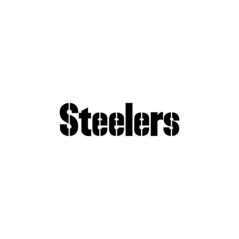 Pittsburgh Steelers wordmark logo with a yellow font