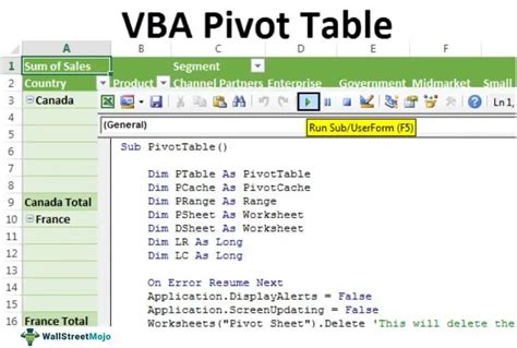 Pivot Table Automation with VBA Example