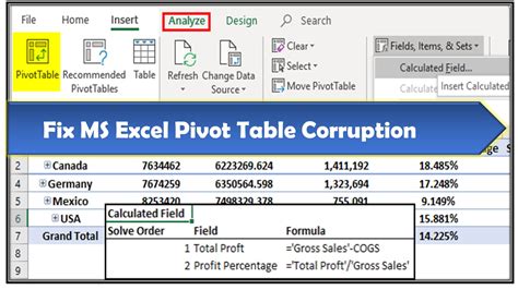 Pivot Table Corruption