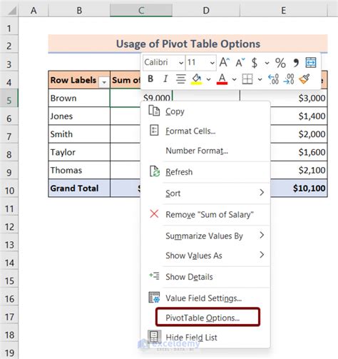 Pivot Table Custom Zero Values