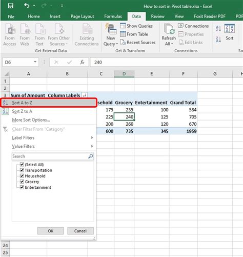 Customizing pivot tables in Excel