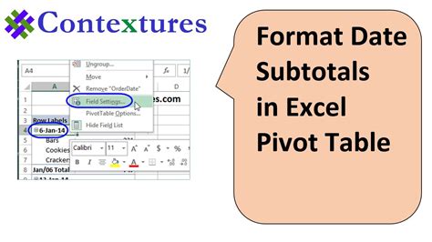 Pivot Table Date Format Example 1