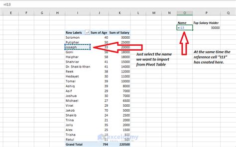 Pivot Table Formula