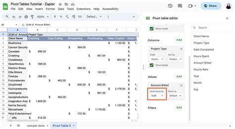 Pivot Table Gallery 2