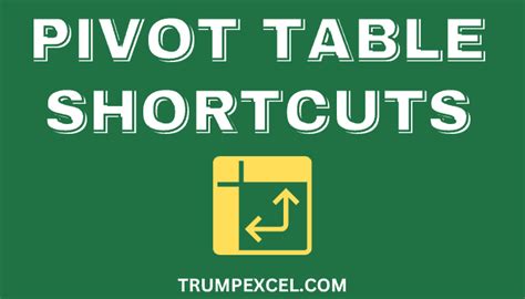 Pivot Table Shortcut Gallery