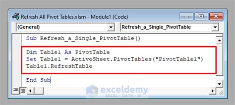 Pivot Tables with VBA Code 9