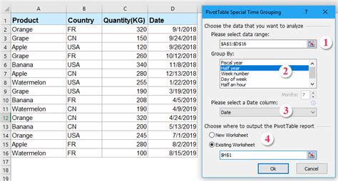 PivotTable Date Range in Excel