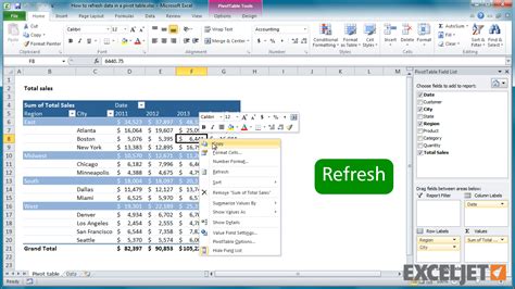 Update PivotTable Layout in VBA