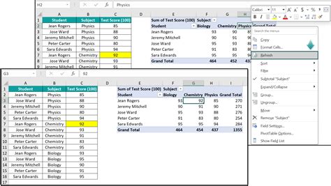 Update Pivot Table in VBA