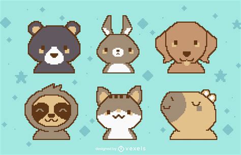 Pixel art animals