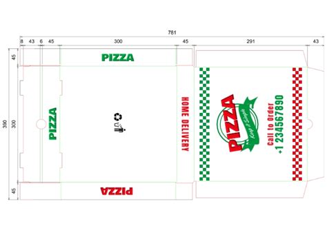 Pizza Box Design Template 2