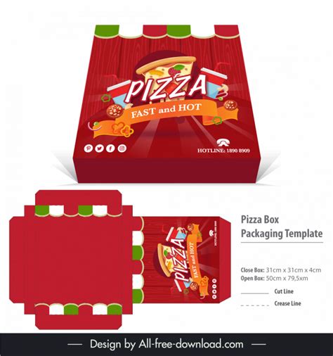 Pizza Box Design Template 3