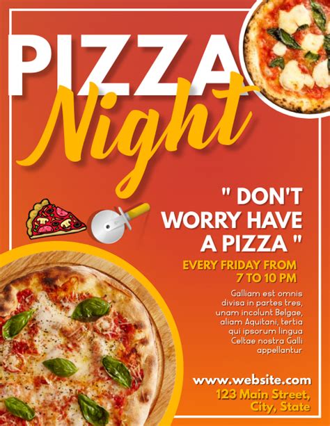 Pizza Night Flyer Template