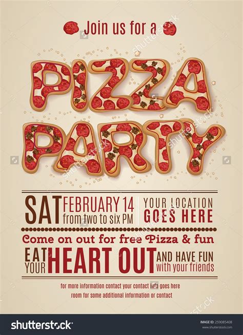 Pizza Party Flyer Activities