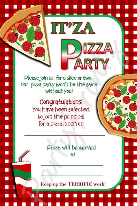 Pizza Party Invitation Template Microsoft Word