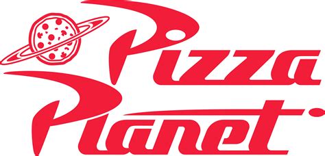 Pizza Planet logo with 3D effect