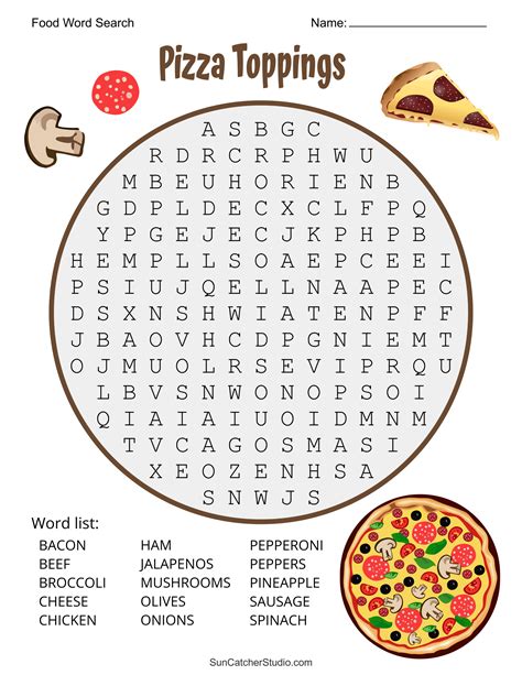 Pizza Planet Printables Word Searches