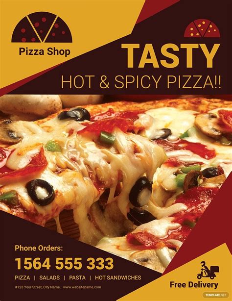 Pizza Sale Flyer Template Design Example