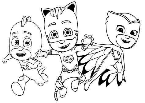 PJ Masks Coloring Pages for Kids Educational