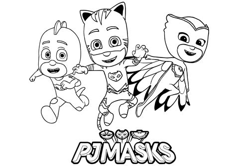 PJ Masks coloring pages for kids