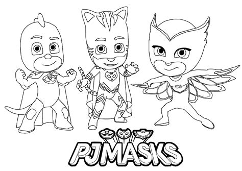 PJ Masks Coloring Pages Printable for Kids