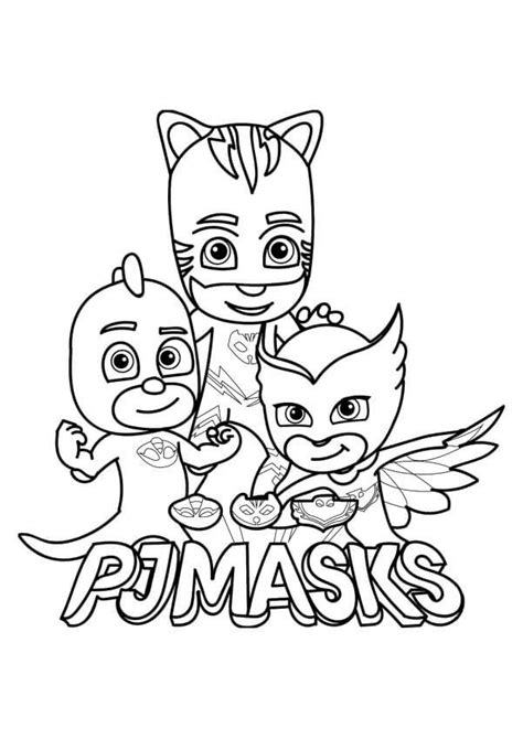 PJ Masks Team Coloring Page