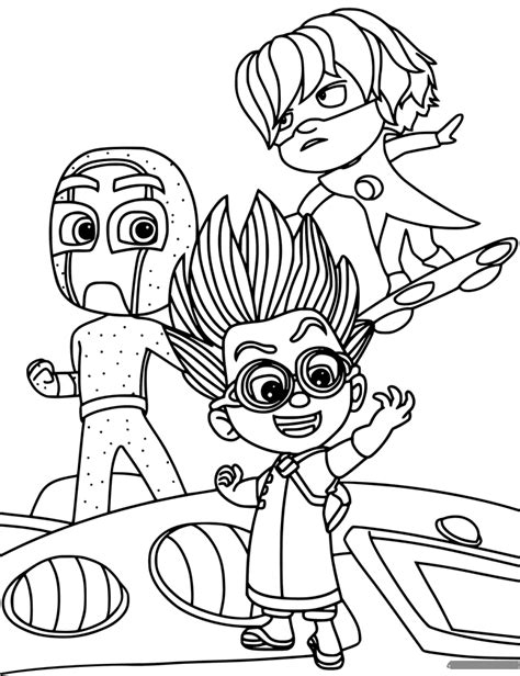 PJ Masks Villains Coloring Page