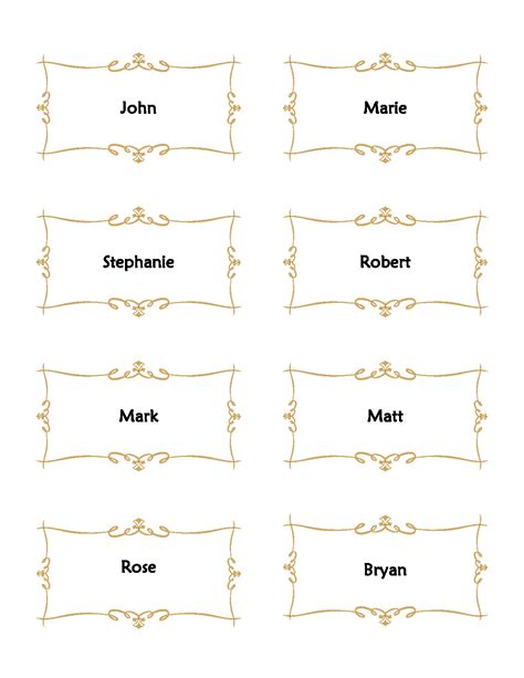 Place Card Template 2