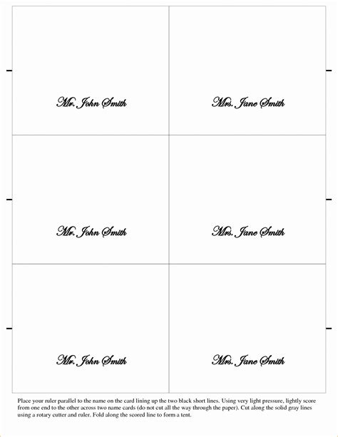 Place Card Template 3