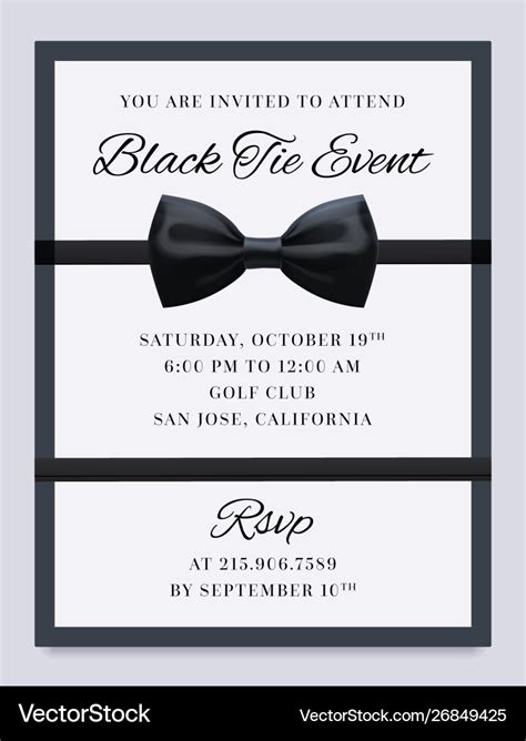 Place Card Templates for Black Tie Events