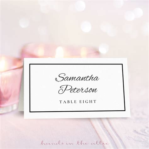 Place Card Templates for Formal Events