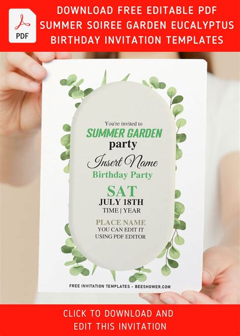 Place Card Templates for Garden Parties