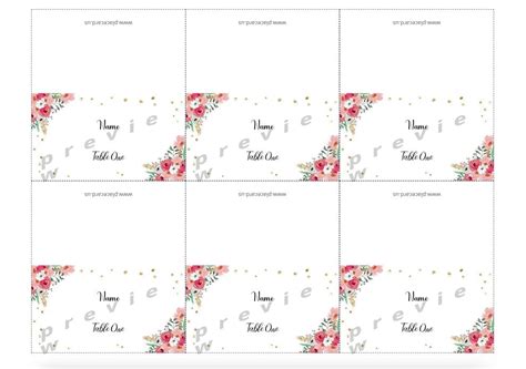 Place Card Templates Per Sheet