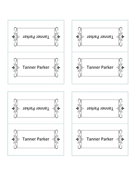 Free Place Card Templates for Word