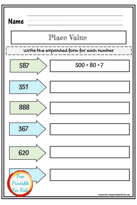 Place Value Practice Worksheet