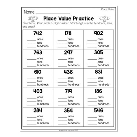 Place Value Worksheets for 2nd Grade