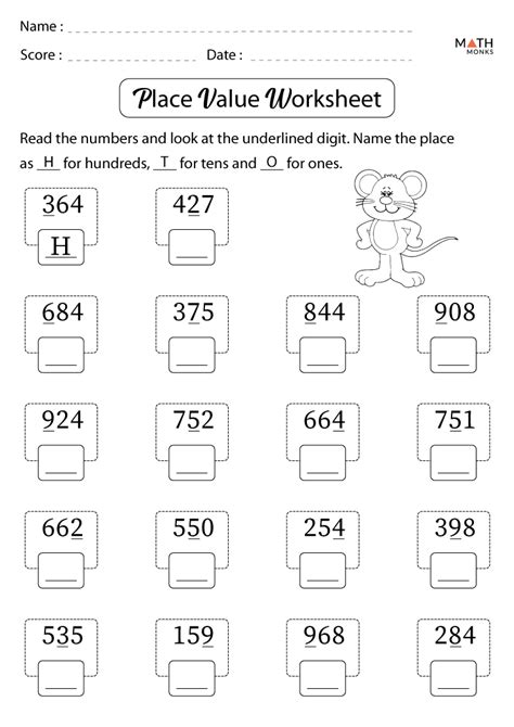 Place Value Worksheets for 3rd Grade