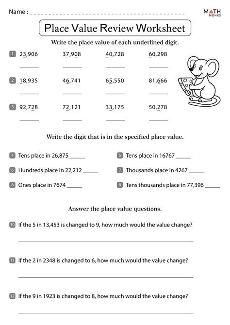 Place Value Worksheets for 4th Grade